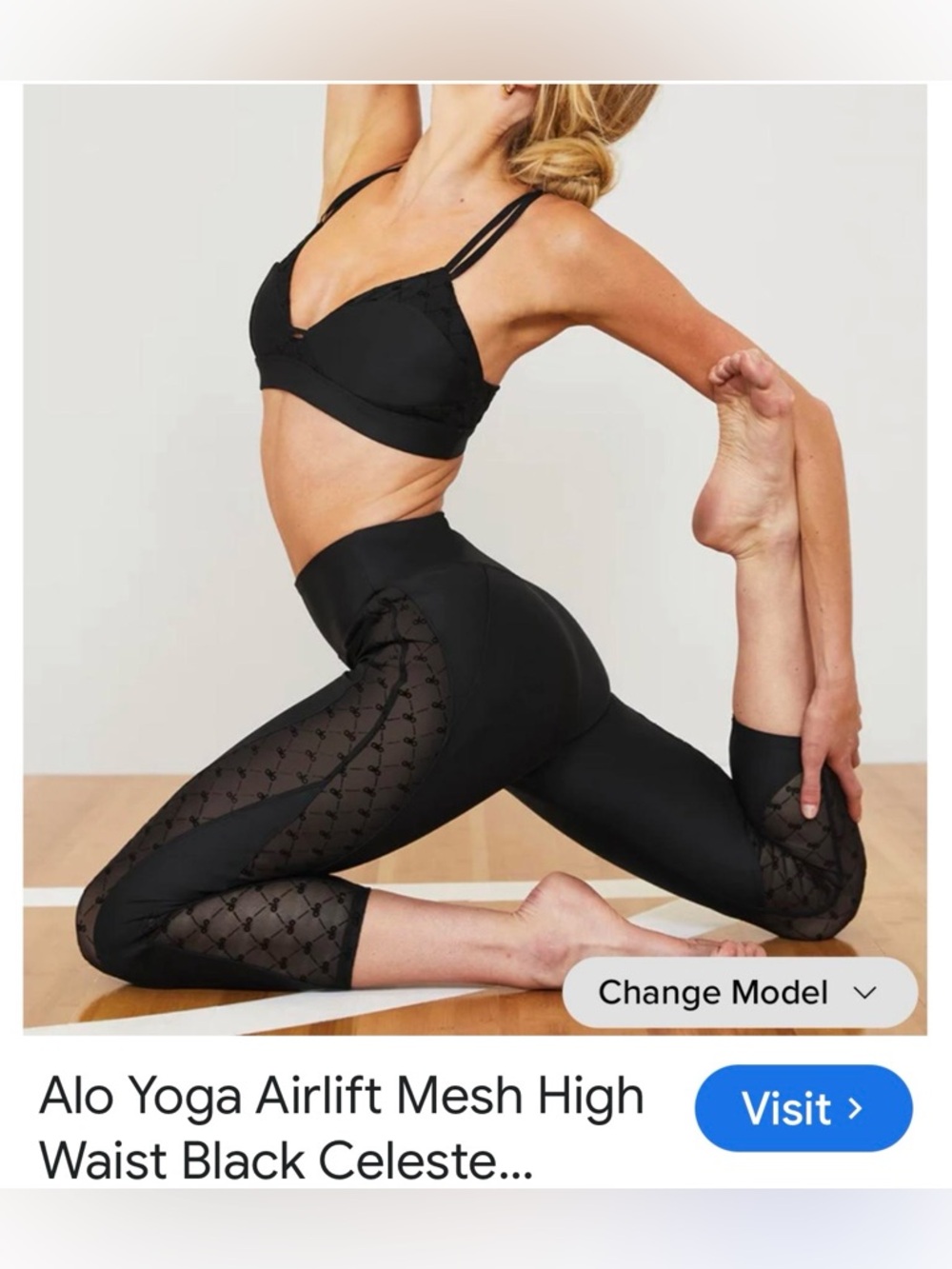 ALO Yoga Women Black High-Rise Leggings with Subtle Logo